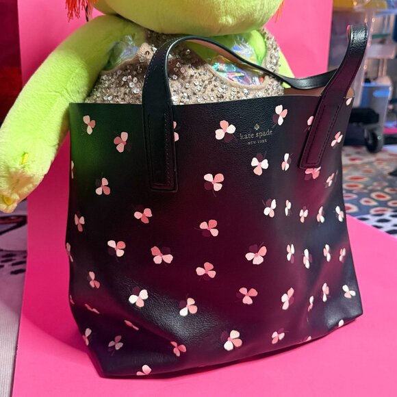 Reversible Kate Spade Floral Tote Bag – Pink & Floral, Spacious Travel Bag - Picture 1 of 13